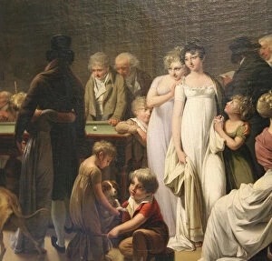 Billiards Gallery: Game of Billiards, 1807. Artist: Louis Leopold Boilly