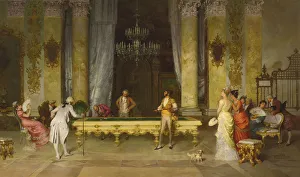 Billiard Table Prints: Game of Billiards. Artist: Beda, Francesco (1840-1900)