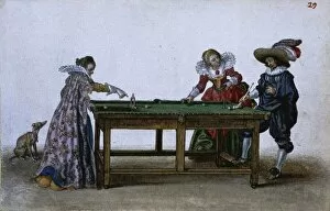 Billiards Gallery: Game of Billiards, ca 1620-1625. Artist: Venne, Adriaen Pietersz. van de (1589-1662)