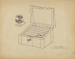 Francis Law Durand Prints: Game Box (For Poker Chips), c. 1939. Creator: Francis Law Durand