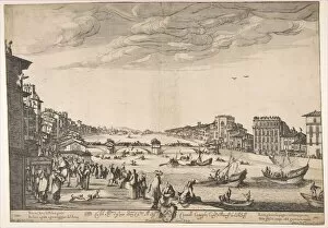 Game of the Bridge, Pisa, 1634. Creator: Stefano della Bella