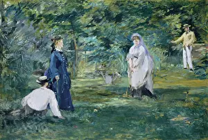 Edouard Prints: A Game of Croquet, 1873. Creator: Edouard Manet
