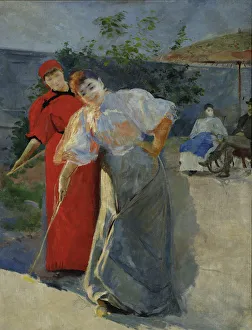 Muzeum Narodowe Prints: The Game of croquet, 1892-1895. Creator: Wyczolkowski, Leon (1852-1936)