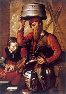 Images Dated 29th September 2005: The Game Dealer, 16th century. Artist: Pieter Aertsen