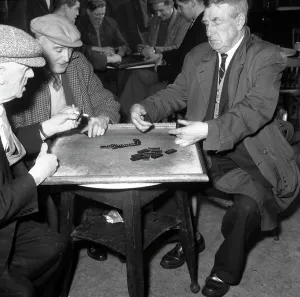 Pensioner Prints: A game of dominoes in a miners welfare club, Horden, County Durham, 1963. Artist