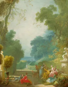 Fragonard Prints: A Game of Hot Cockles, c. 1775 / 1780. Creator: Jean-Honore Fragonard