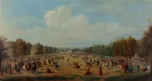 Game of Jereed in Kagithane, c. 1890. Artist: Acquarone, Luigi (1800-1896)