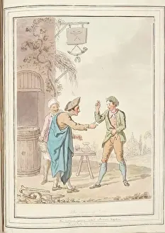 Locals Prints: The Game of Moro, leaf from A Collection of Dresses by David Allan Mostly from Nature
