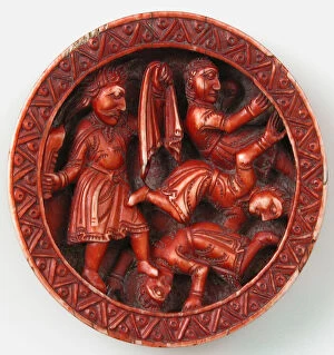 Game Piece with Samson Slaying the Philistines with the Jawbone of an Ass, German