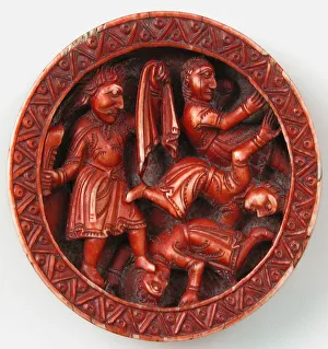 Samson Gallery: Game Piece with Samson Slaying the Philistines with the Jawbone of an Ass, German