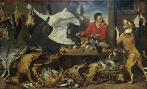 Swan Prints: Game Stall, 1619. Creators: Frans Snyders, Jan Wildens