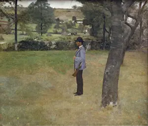 Ownership Prints: The Game Warden, 1883. Creator: Fernand Khnopff