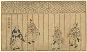 Applied Arts Of Asia Collection: Games of Football Being Played by Nobles. Creator: Hishikawa Moronobu