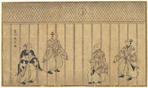 Hishikawa M Prints: Games of Football Being Played by Nobles. Creator: Hishikawa Moronobu