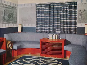 Radiator Prints: Games Room - Cocktail Bar in the Earl of Jerseys London house, 1938
