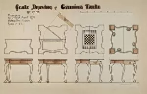 Gambling Collection: Gaming Table, c. 1940. Creator: M. Rosenshield-von-Paulin