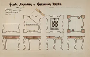 Gambling Collection: Gaming Table, c. 1940. Creator: M. Rosenshield-von-Paulin
