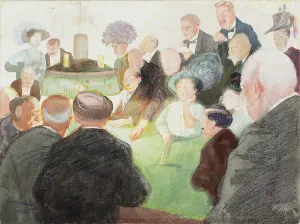 Crayon Prints: At the Gaming Table; Gentlemen and Women around the Gaming Table