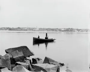 Ontario Canada Prints: Gananoque from Quarry Island, Thousand Islands, (1901?). Creator: Unknown