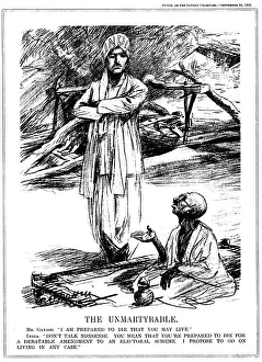 Nationalism Prints: Gandhi fasting in support of Untouchables, 1932. Artist: Leonard Raven-Hill