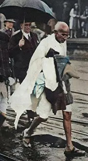 Elderly Prints: Gandhi in London, 1930, (1938)