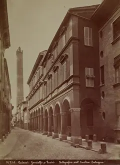 Arcade Prints: Gandolfi and Lucini Palaces, Bologna, between 1880-1890. Creator: Emilia