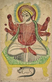 Calcutta Prints: Ganesha, 1800s. Creator: Unknown