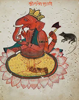 Limb Prints: Ganesha, Lord of Obstacles, early 19th century. Creator: Unknown