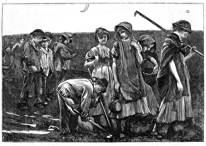Hardship Prints: Gang system of child labour, c1885