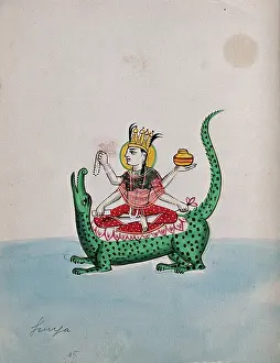 Crocodile Prints: Ganga. Creator: Unknown