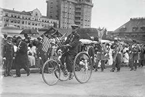 Us Flag Prints: G.A.R. Parade, 1910. Creator: Bain News Service