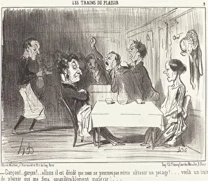 Passenger Prints: Garcon!... garcon!... allons il est decide... 1852. Creator: Honore Daumier