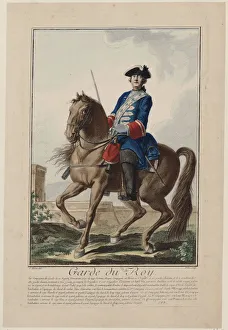 Maison Du Roi Prints: Garde du roi (Kings Bodyguard), 1756. Creator: De Fehrt, Antoine Jean (1723-1774)