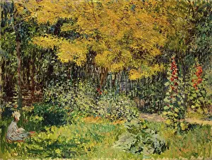 Sitting On Ground Prints: Garden, 1876. Creator: Claude Monet