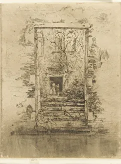 Waterfront Prints: The Garden, 1879-1880. Creator: James Abbott McNeill Whistler