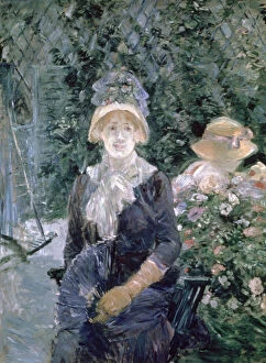 Berthe Marie Pauline Gallery: In the Garden, 1883. Artist: Berthe Morisot
