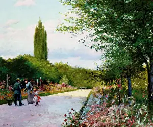 Flowering Prints: In the Garden, 1891. Creator: Josef Rapacki