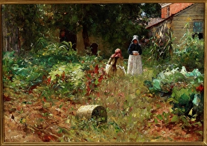 Vegetable Garden Prints: In the Garden, 1891. Creator: William Forsyth