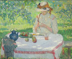 1910 Prints: In the Garden, 1910. Creator: Wlodzimierz Blocki