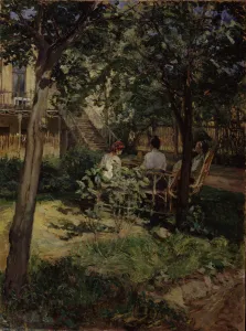 Mamontov Prints: In the Garden, 1910s. Artist: Mamontov, Mikhail Anatolyevich (1865-1920)