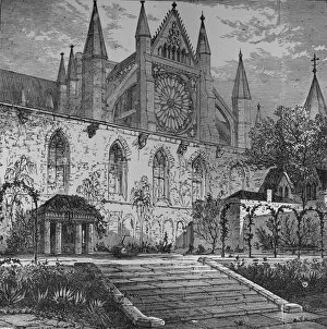 Gothic Style Gallery: Garden of Ashburnham House, 1890