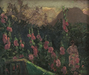 Mousson Teodor Jozef Prints: In the garden, c1930. Creator: Teodor Jozef Mousson