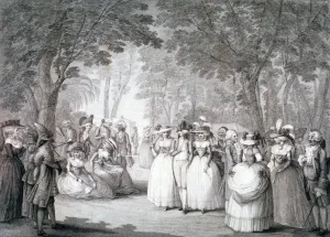 Bunbury Collection: The garden of Carlton House, London, 1784 (1785)