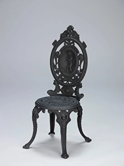 Cast Iron Prints: Garden chair, about 1860-1870. Creator: Unknown