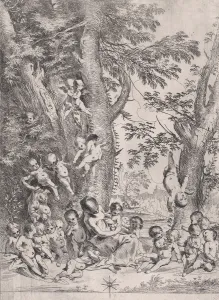 Testa Pietro Prints: The Garden of Charity, ca. 1631-37. Creator: Pietro Testa
