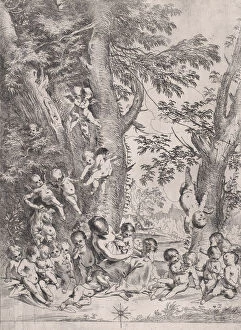 Maternity Gallery: The Garden of Charity, ca.1631-37. Creator: Pietro Testa