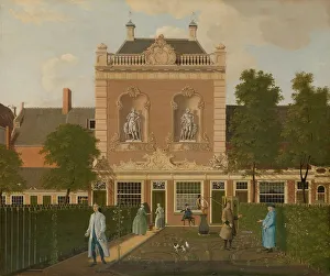 Stucco Prints: The Garden and Coach House of 524 Keizersgracht in Amsterdam, 1772. Creator: Hendrick Keun