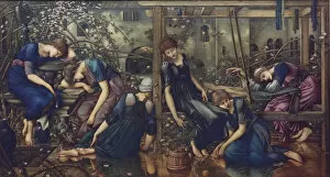Pre Raphaelite Paintings Gallery: The Garden Court, 1875-1880. Creator: Burne-Jones, Sir Edward Coley (1833-1898)