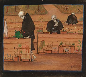 Watering Can Prints: The Garden of Death, 1896. Creator: Hugo Simberg