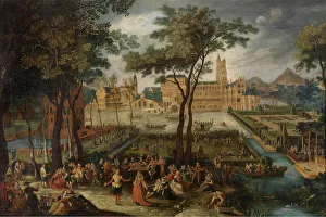 Festivities Prints: Garden Festival, 1599-1601. Creator: Anon